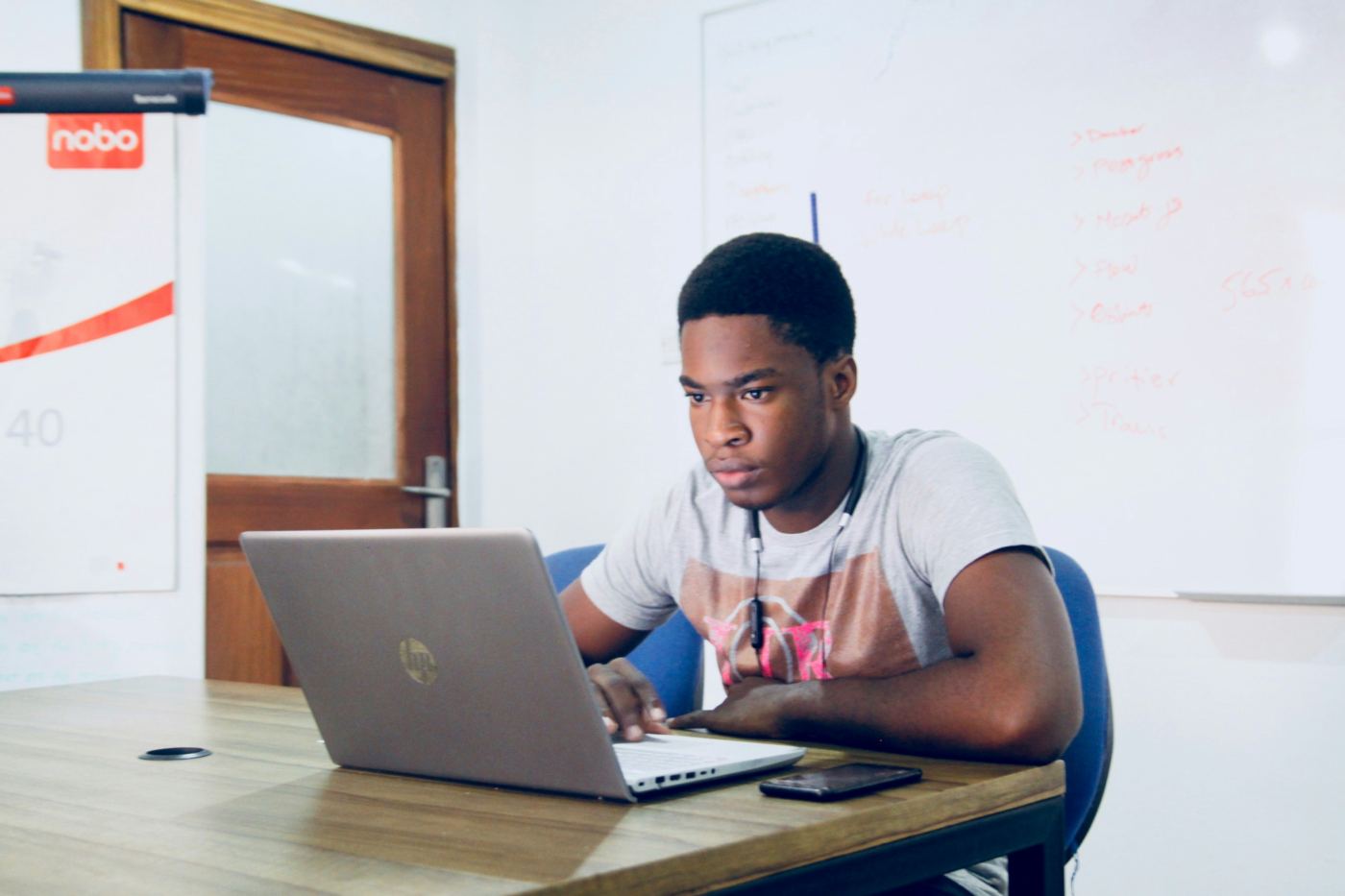 Freelancer working on a laptop