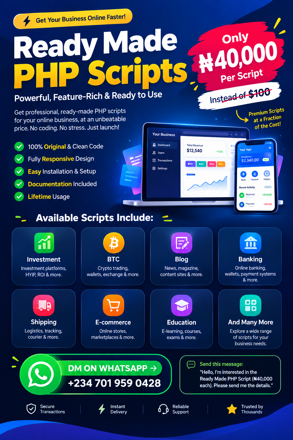 Ready Made PHP Scripts for Your Online Business